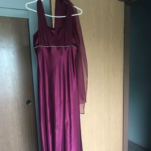 Burgundy long dress